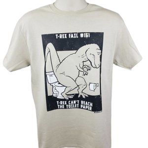 4 T-Rex Fail #161 T-Rex Can't Reach The Toilet Paper Graphic Shirt Dinosaur